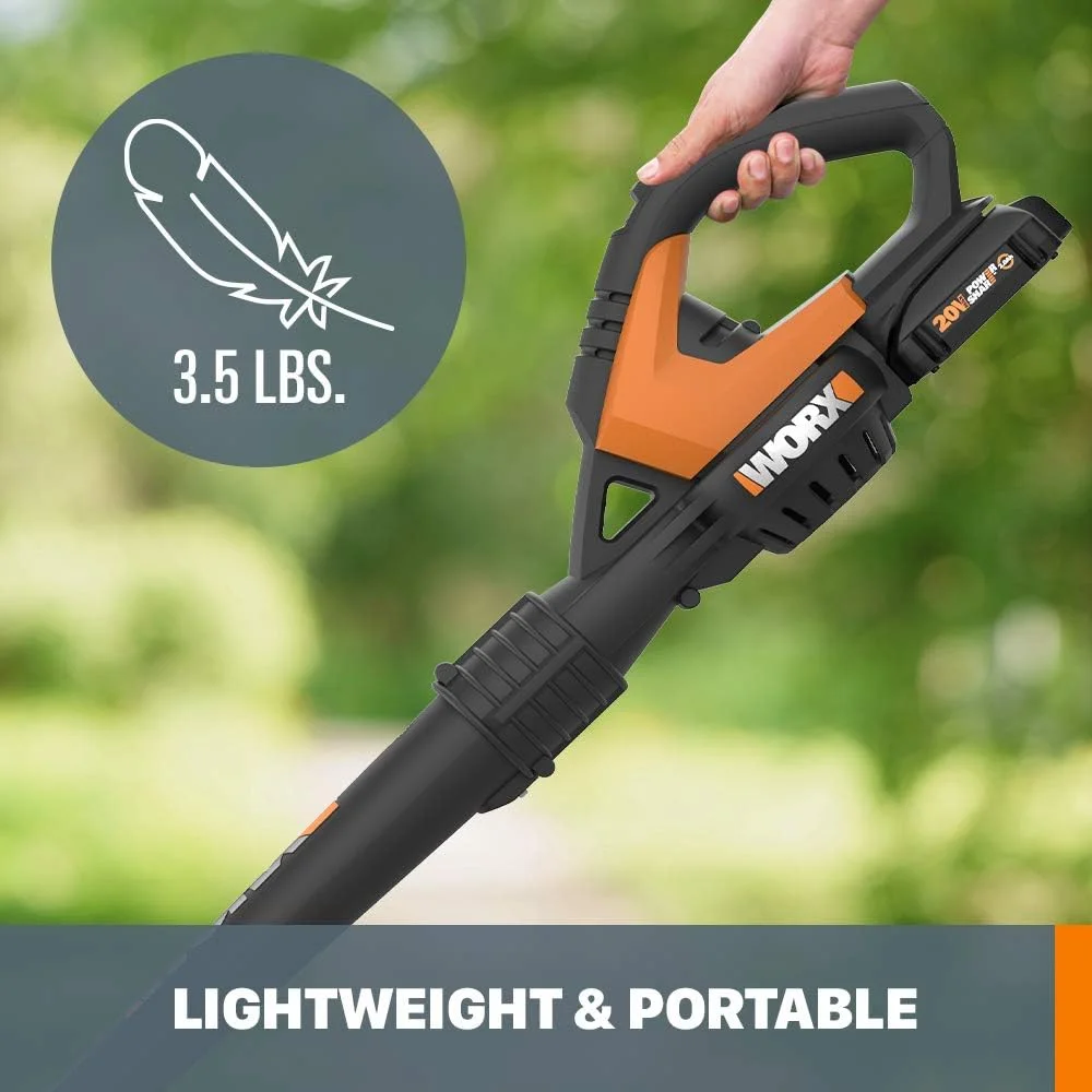 دمنده/جاروی برقی بی‌سیم WORX WG545.1 20V Max Lithium (باتری شامل)