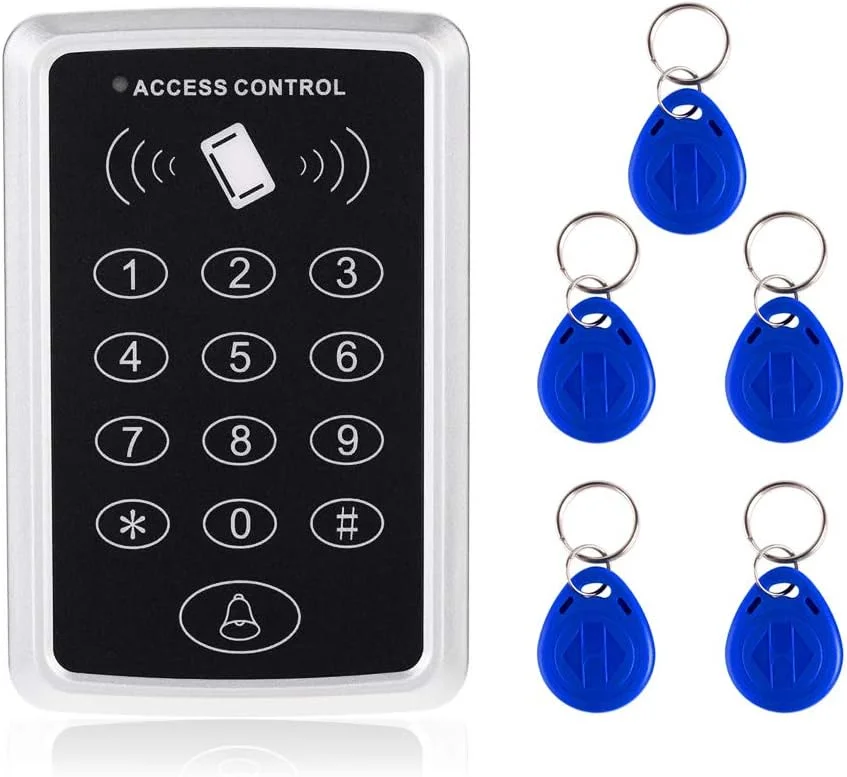 سیستم کنترل دسترسی درب الکترونیکی AMOCAM، صفحه کلید رمز عبور مستقل RFID EM ID 125 کیلوهرتز + 5 عدد جاکلیدی RFID برای امنیت ورودی خانه سیستم کنترل دسترسی درب الکترونیکی AMOCAM، صفحه کلید رمز عبور مستقل RFID EM ID 125 کیلوهرتز + 5 عدد جاکلیدی RFID برای امنیت ورودی خانه