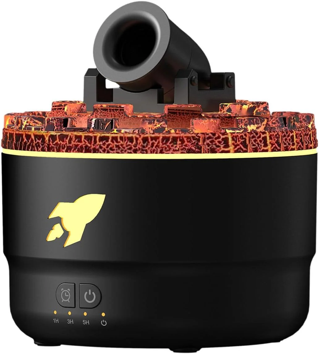 دستگاه بخور توپ با تایمر برای اتاق خواب، دستگاه پخش کننده اسانس و مرطوب کننده هوا، دستگاه آروماتراپی روغن های ضروری با چراغ های LED رنگارنگ، رومیزی کوچک خانگی (مشکی)