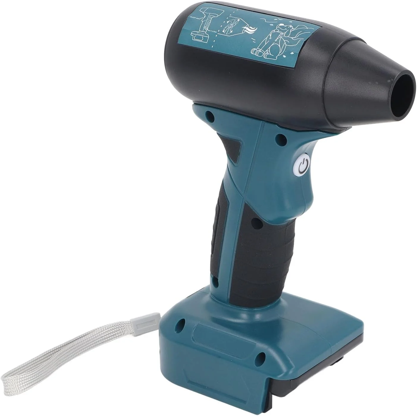 مینی دمنده جت خشک دستی Gugxiom، دمنده قدرتمند 4 سرعته بی سیم با سرعت 130000 دور در دقیقه برای باتری 18 ولت BAT622 BAT609 BAT618G BAT609G BAT618، آبی