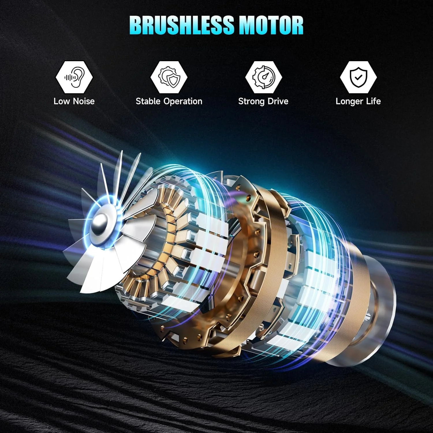 دمنده هوای فشرده 2 در 1، دمنده هوای برقی 130000 دور در دقیقه، جاروبرقی برقی قابل شارژ با موتور براشلس، سرعت قابل تنظیم پیوسته، دمنده هوای جت پرسرعت برای خانه، ماشین، کیبورد