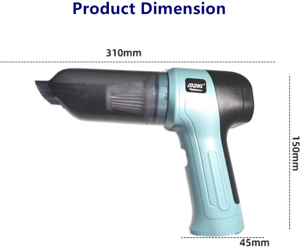دمنده هوای فشرده 2 در 1 CHAINORA، دمنده گرد و غبار بی سیم، جاروبرقی مکنده قابل شارژ، برقی برای کامپیوتر/الکترونیک/کیبورد/دمنده/اسپری تمیز کننده گرد و غبار لپ تاپ