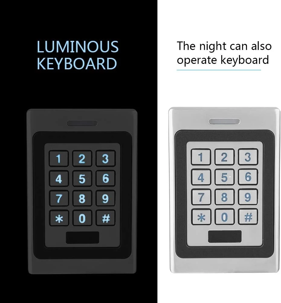 سیستم کنترل دسترسی، صفحه کلید نور پس زمینه ورودی درب ضد آب IP67، سیستم کنترلر RFID، کنترلر دسترسی درب با کد و کارت IC با آلارم برای خانه، دفتر، مسکونی سیستم کنترل دسترسی، صفحه کلید نور پس زمینه ورودی درب ضد آب IP67، سیستم کنترلر RFID، کنترلر دسترسی درب با کد و کارت IC با آلارم برای خانه، دفتر، مسکونی