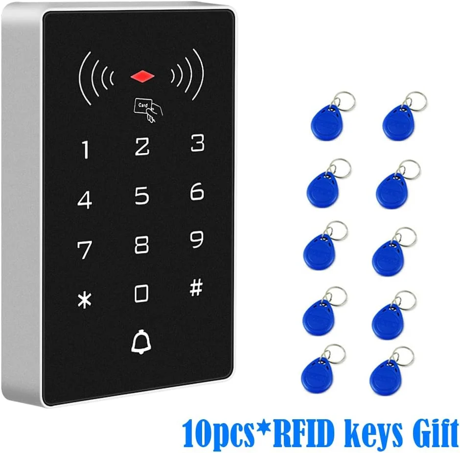 دستگاه کنترل دسترسی BSTUOKEY، کیت سیستم کنترل دسترسی درب، کارتخوان 125Khz با ظرفیت 2000 کاربر، ورودی و خروجی ویگند 26 بیتی، کارتخوان مجاورتی، بازکننده درب، صفحه کلید دیجیتال، 10 جاسوئیچی