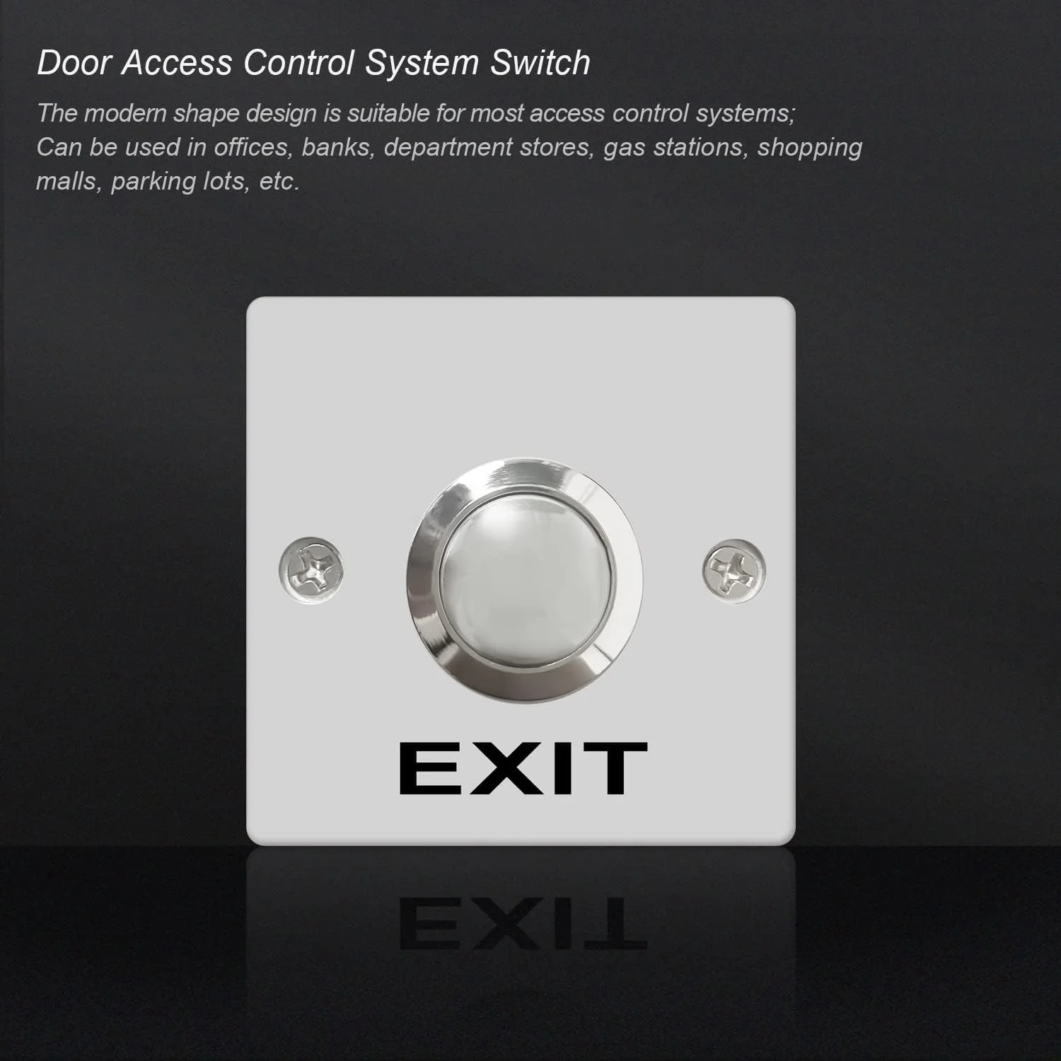 سیستم کنترل دسترسی درب، دکمه فشاری لحظه ای پنل آلیاژ روی دکمه خروج ضد آب برای سیستم امنیتی ورودی قفل درب بازکن های گاراژ DC12V 3A سیستم کنترل دسترسی درب، دکمه فشاری لحظه ای پنل آلیاژ روی دکمه خروج ضد آب برای سیستم امنیتی ورودی قفل درب بازکن های گاراژ DC12V 3A