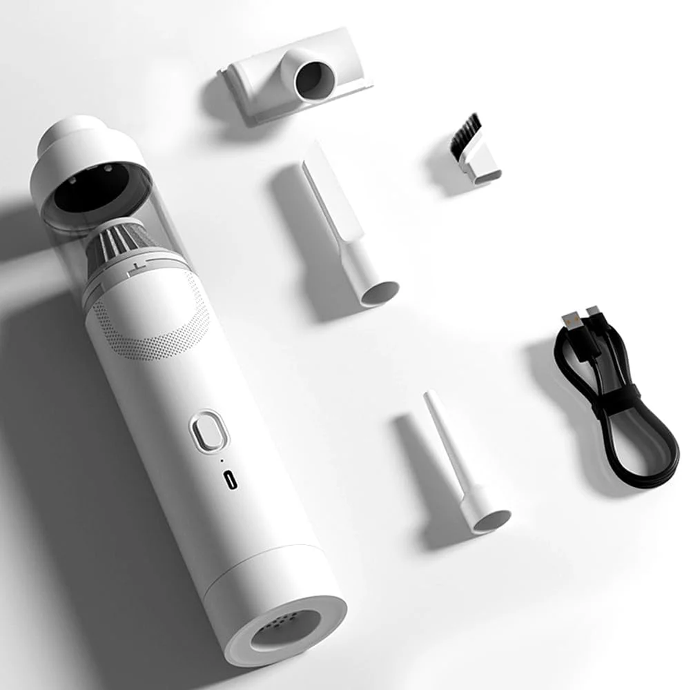 جاروبرقی دستی شارژی پپیسکی، دمنده 5000PA با قدرت بالا، گرد و غبار گیر چند منظوره، پمپ بادی، پشتیبانی از باد کردن، مکش، دمندگی و جاروبرقی برای تمیز کردن خانه، دفتر و ماشین