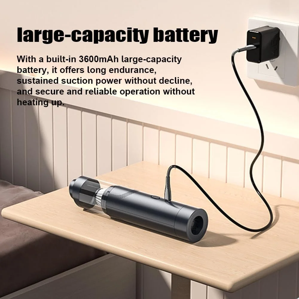 جاروبرقی دستی شارژی پپیسکی، دمنده 5000PA با قدرت بالا، گرد و غبار گیر چند منظوره، پمپ بادی، پشتیبانی از باد کردن، مکش، دمندگی و جاروبرقی برای تمیز کردن خانه، دفتر و ماشین