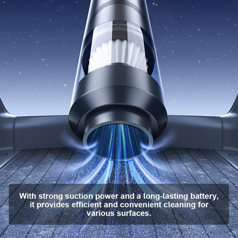 جاروبرقی دستی شارژی پپیسکی، دمنده 5000PA با قدرت بالا، گرد و غبار گیر چند منظوره، پمپ بادی، پشتیبانی از باد کردن، مکش، دمندگی و جاروبرقی برای تمیز کردن خانه، دفتر و ماشین