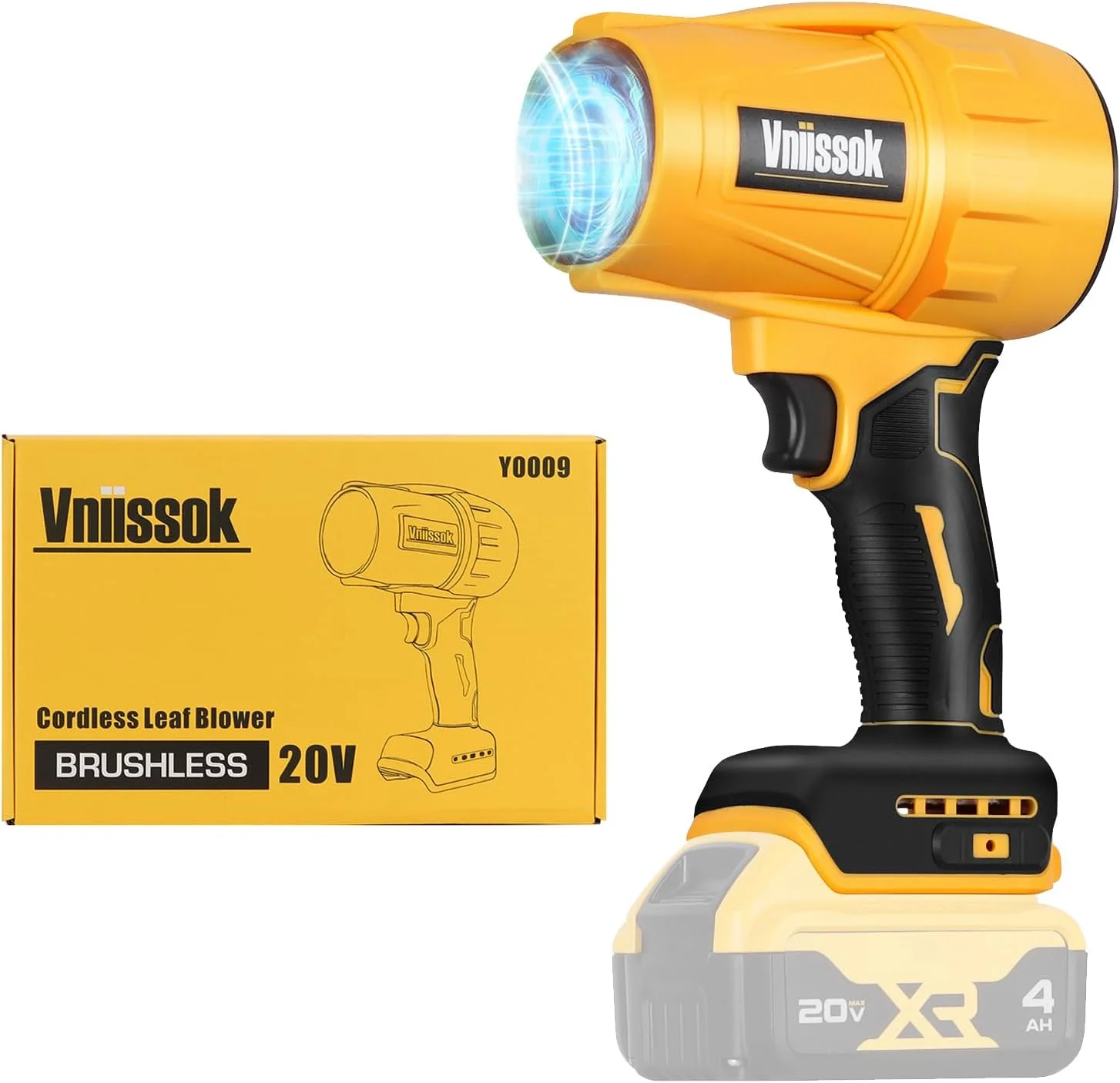 دمنده برگ برقی بی سیم، دمنده گرد و غبار برای باتری 20 ولت DEWALT، موتور پرسرعت فن جت دستی دمنده هوا برای تمیز کردن پاسیو، مراقبت از چمن، دمیدن برگ ها و گرد و غبار (دمنده برگ)