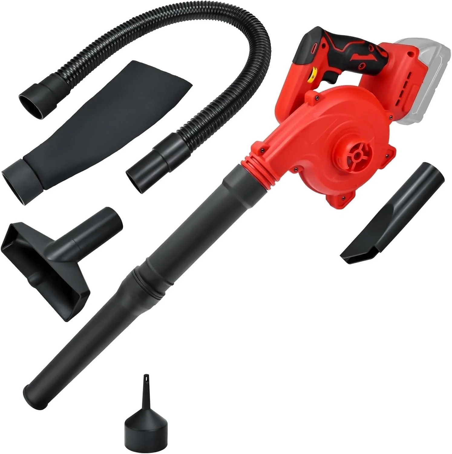 دمنده برگ بدون سیم، دمنده هوای برقی براشلس 6 سرعته تا 180 مایل در ساعت، جاروبرقی (بدون باتری) برای تهویه