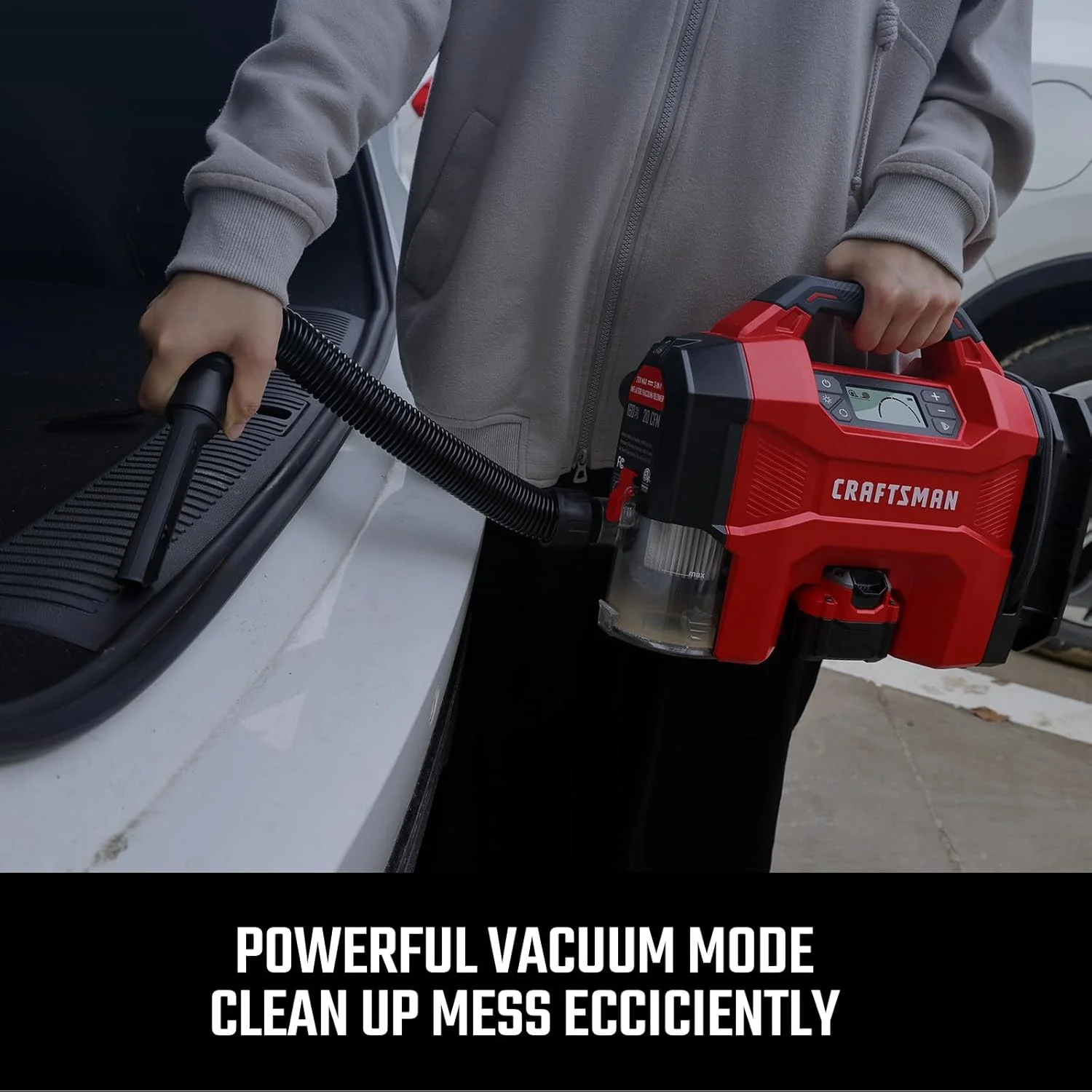 دستگاه دمنده/مکنده/پمپ باد 3 در 1 کرفتسمن، پمپ باد تایر کمپرسور هوای قابل حمل با چراغ LED، جاروبرقی یا دمنده بی صدا خودرو، 160 PSI برای خودروهای سواری، کامیون و RV، با سیم 12 ولت DC و بدون سیم 20 ولت DC، فقط ابزار دستگاه دمنده/مکنده/پمپ باد 3 در 1 کرفتسمن، پمپ باد تایر کمپرسور هوای قابل حمل با چراغ LED، جاروبرقی یا دمنده بی صدا خودرو، 160 PSI برای خودروهای سواری، کامیون و RV، با سیم 12 ولت DC و بدون سیم 20 ولت DC، فقط ابزار