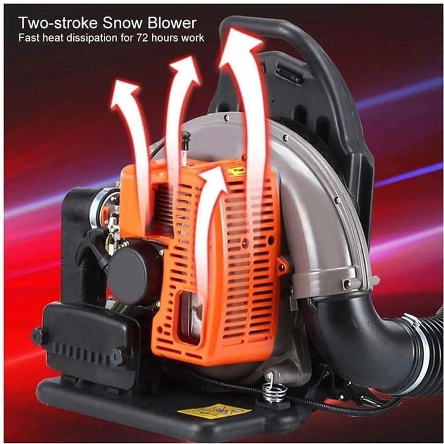 دمنده پشتی بنزینی 63.3 سی سی MOUNW، دمنده برگ قدرتمند با موتور خنک شونده با هوا، حجم هوای 0.3 متر مکعب بر ثانیه، 6800 دور در دقیقه، کارآمد و سبک برای خانه، کارخانه، باغ، جاده شهری