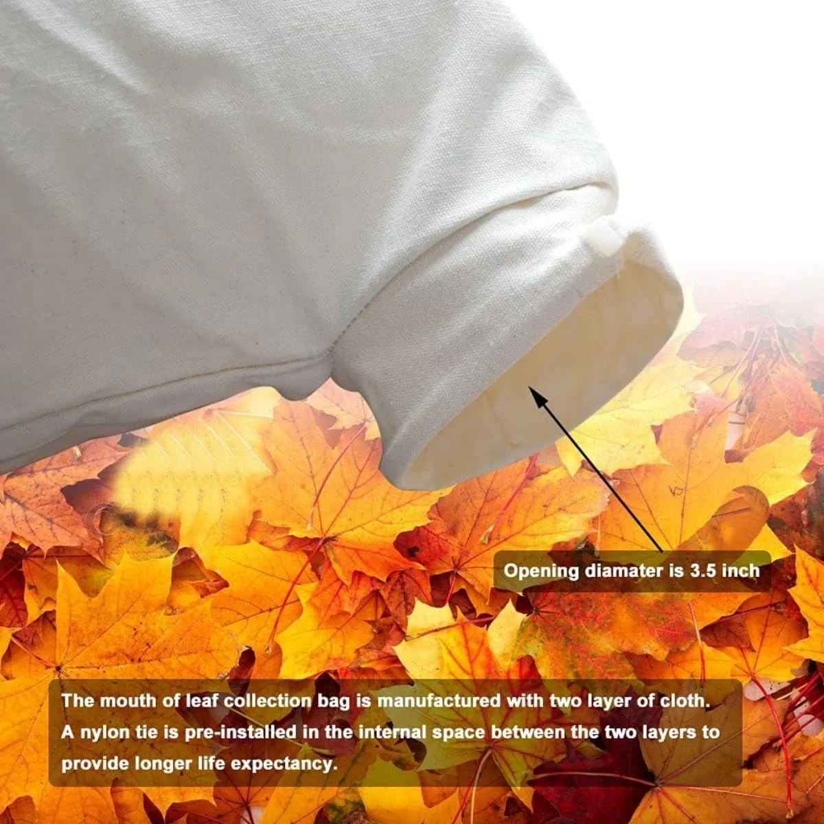 کیسه جاروبرقی برگ جهانی XHYdamile، مقاوم در برابر پارگی، مناسب برای اکثر دمنده‌ها، جمع آوری ضایعات حیاط و بقایای چمن