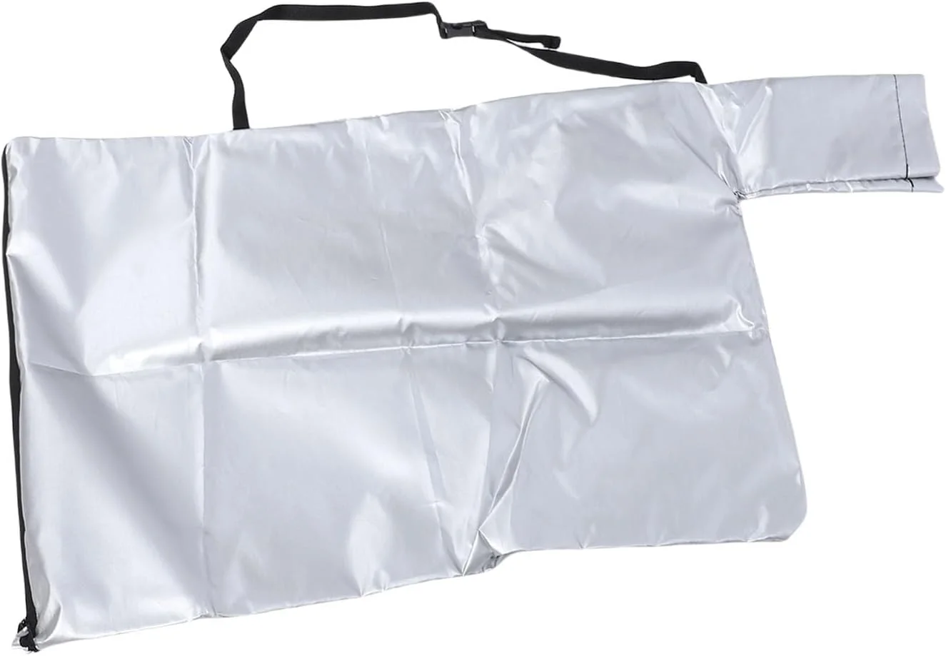کیسه های زباله باغ Zerodis، طراحی زیپ دار، ظرفیت بزرگ، پارچه آکسفورد، جایگزین تخلیه دمنده برگ جاروبرقی شانه ای برای حیاط (سفید نقره ای)