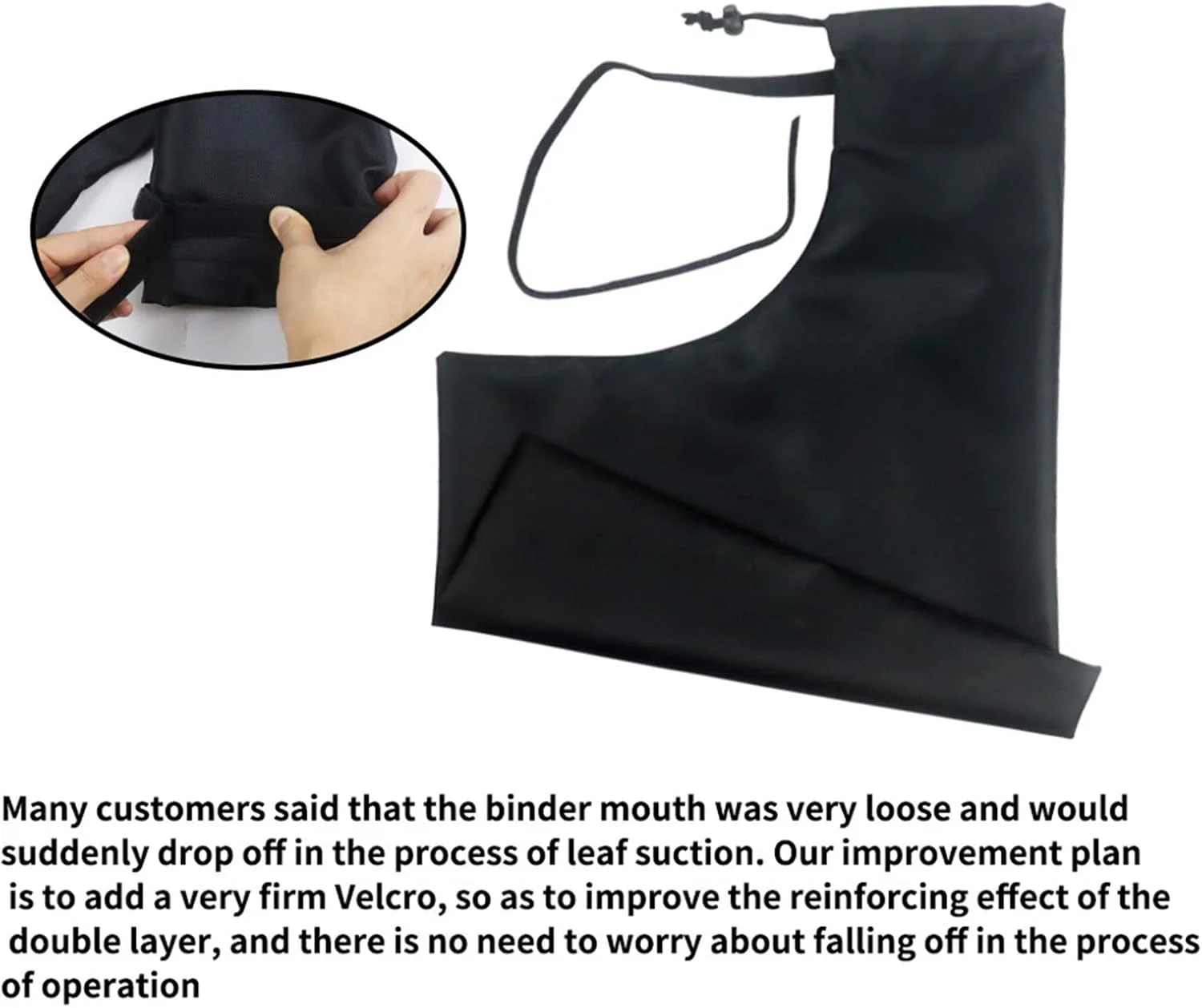 کیسه برگ جمع کن دمنده، 42.5x58 سانتی متر، کیسه جاروبرقی دمنده برگ با زیپ و دهانه بند کشی، کیسه جایگزین دمنده برگ