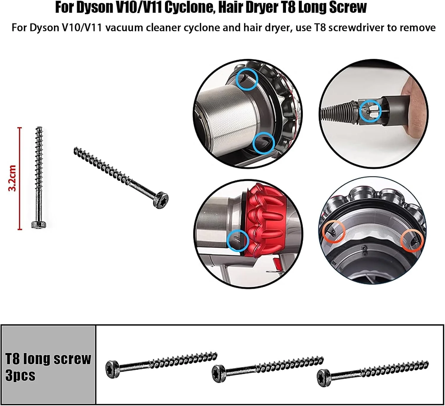 مجموعه 18 عددی پیچ KiimSin برای جاروبرقی های دایسون V6 V7 V8 V10 V11 SV09 SV10 SV11 SV12 SV14، پیچ های فیلیپس یونیورسال + پیچ T8 + پیچ بلند T8 برای دمنده سیکلون مجموعه 18 عددی پیچ KiimSin برای جاروبرقی های دایسون V6 V7 V8 V10 V11 SV09 SV10 SV11 SV12 SV14، پیچ های فیلیپس یونیورسال + پیچ T8 + پیچ بلند T8 برای دمنده سیکلون