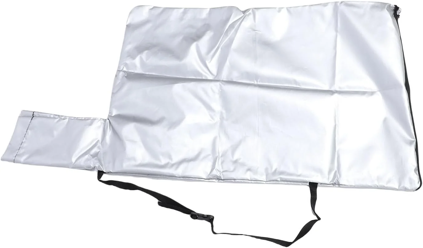 کیسه های زباله باغ Zerodis، طراحی زیپ دار، ظرفیت بزرگ، پارچه آکسفورد، جایگزین تخلیه دمنده برگ جاروبرقی شانه ای برای حیاط (سفید نقره ای)