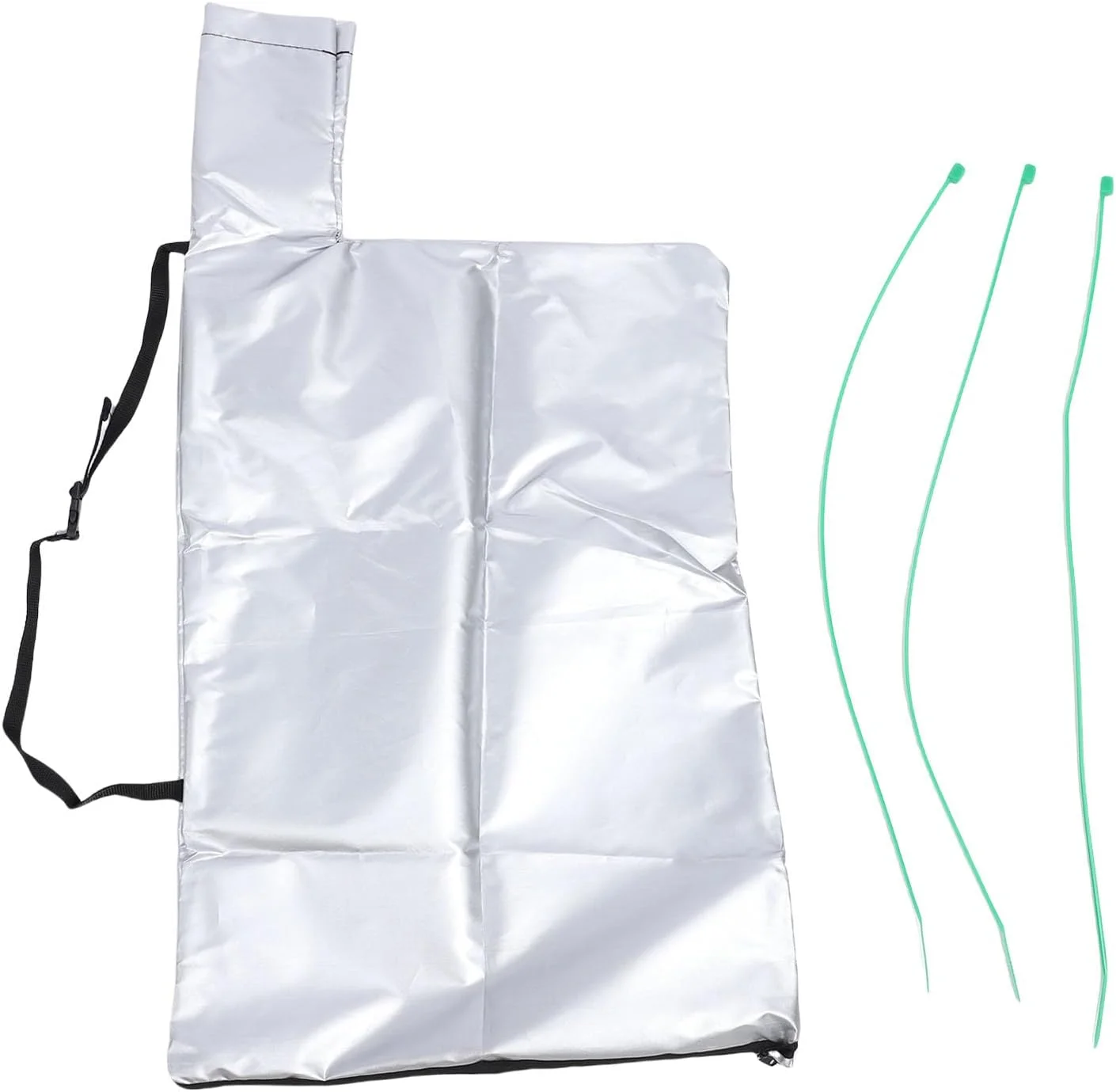 کیسه های زباله باغ Zerodis، طراحی زیپ دار، ظرفیت بزرگ، پارچه آکسفورد، جایگزین تخلیه دمنده برگ جاروبرقی شانه ای برای حیاط (سفید نقره ای)