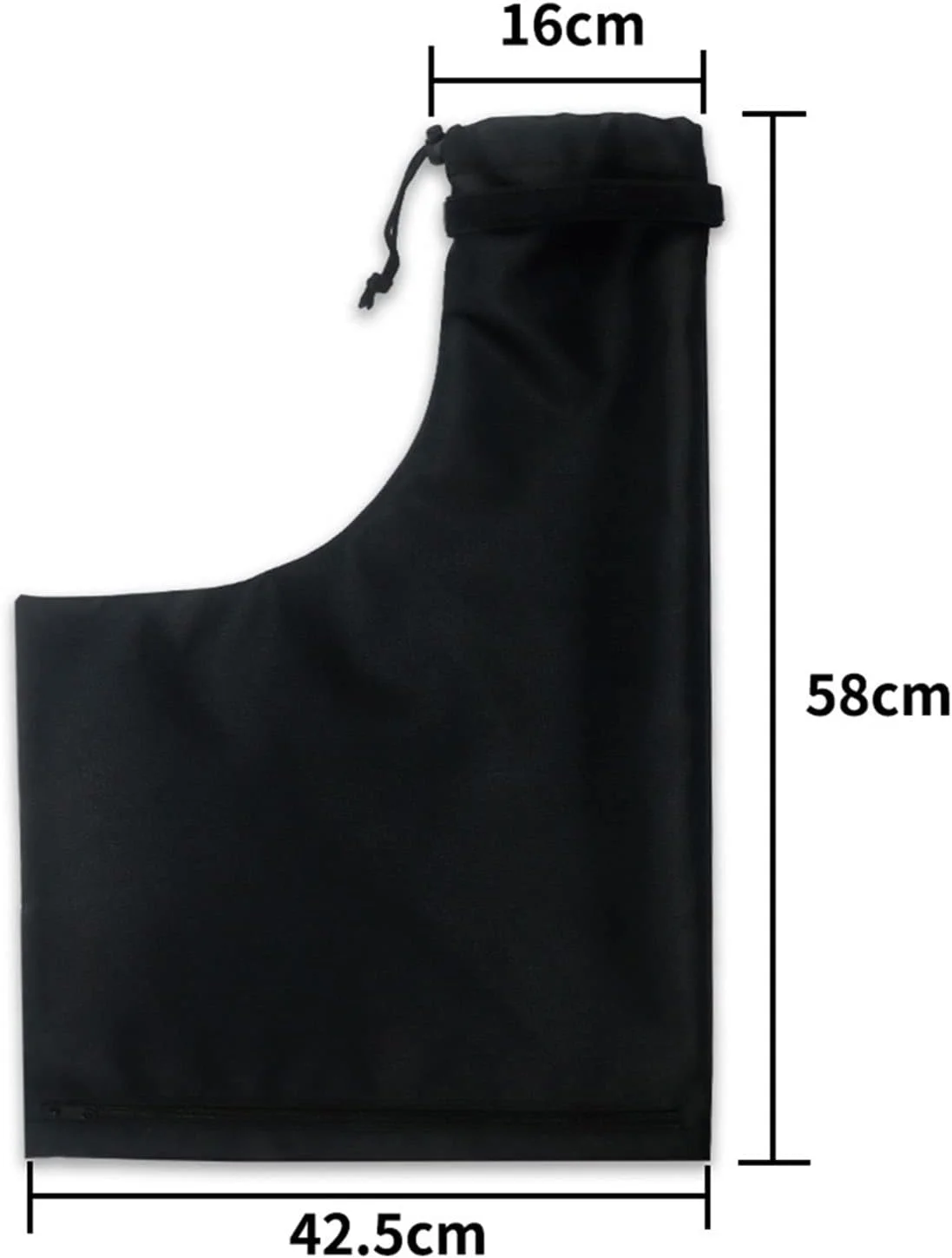 کیسه برگ جمع کن دمنده، 42.5x58 سانتی متر، کیسه جاروبرقی دمنده برگ با زیپ و دهانه بند کشی، کیسه جایگزین دمنده برگ