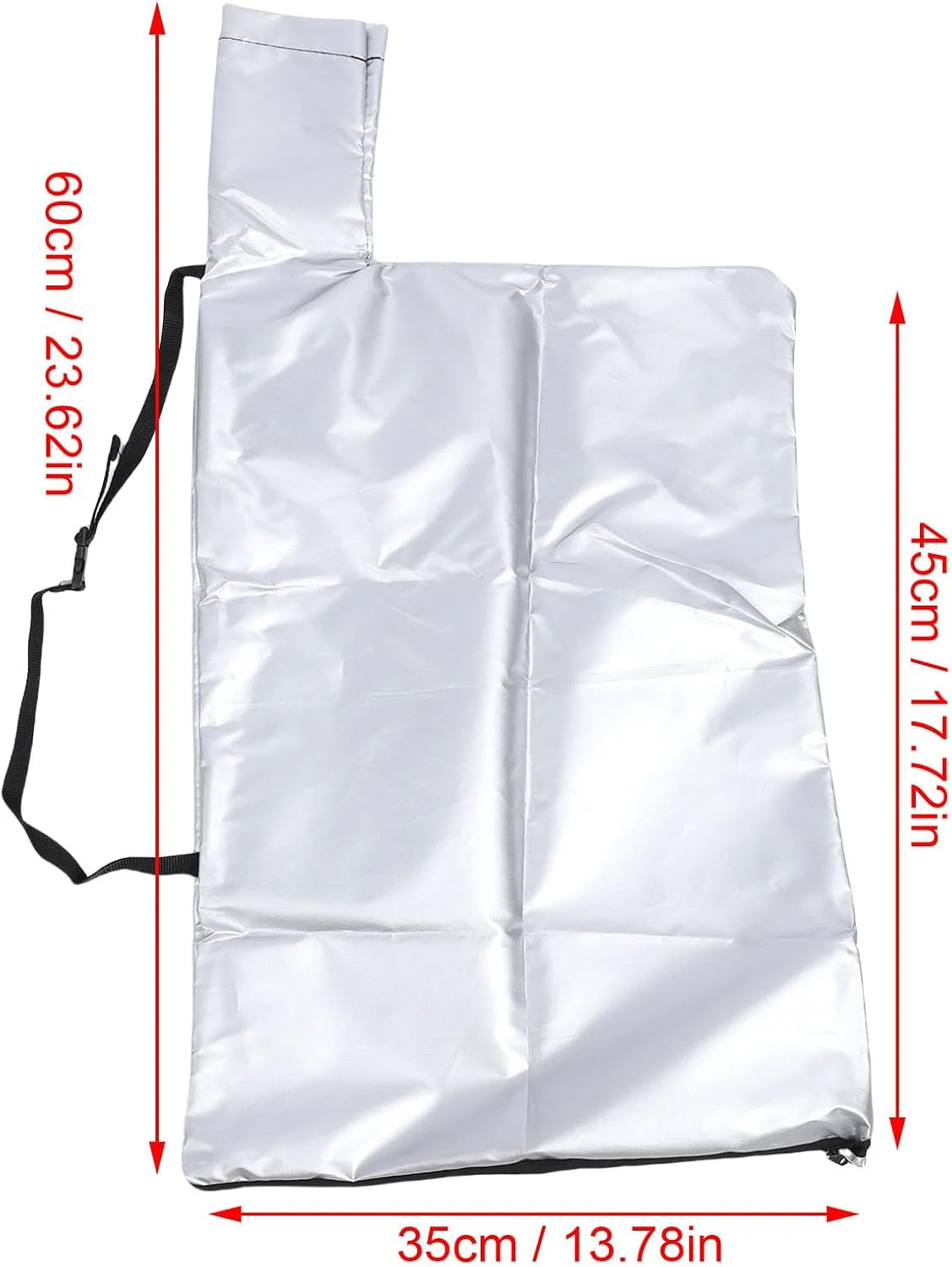 کیسه های زباله باغ Zerodis، طراحی زیپ دار، ظرفیت بزرگ، پارچه آکسفورد، جایگزین تخلیه دمنده برگ جاروبرقی شانه ای برای حیاط (سفید نقره ای)