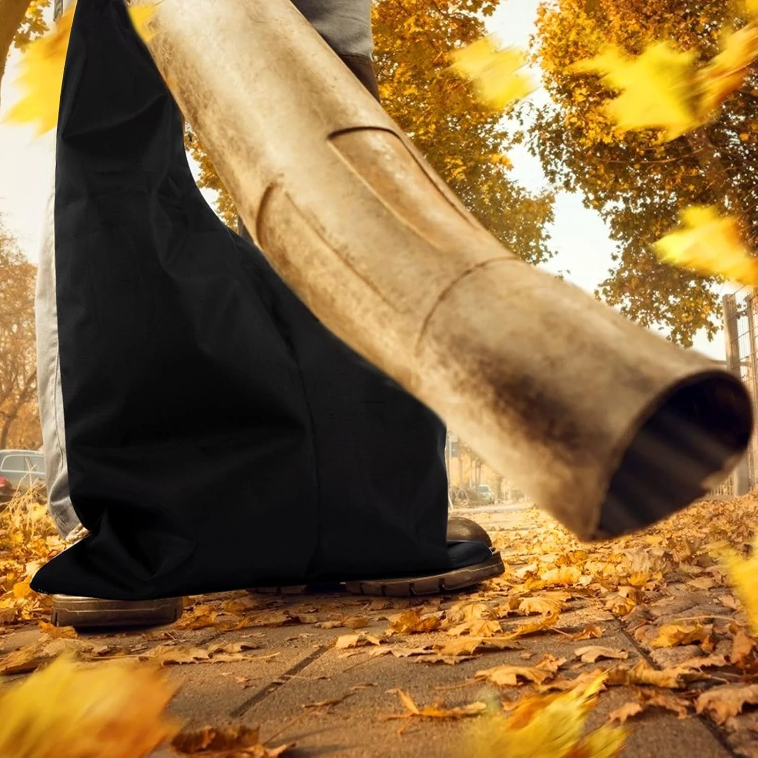 کیسه مکنده برگ DAUB، پارچه آکسفورد 420D، کیسه تخلیه زیپی پایین مکنده برگ، کیسه جایگزین مکنده برگ برای جاروبرقی و دمنده های برگ