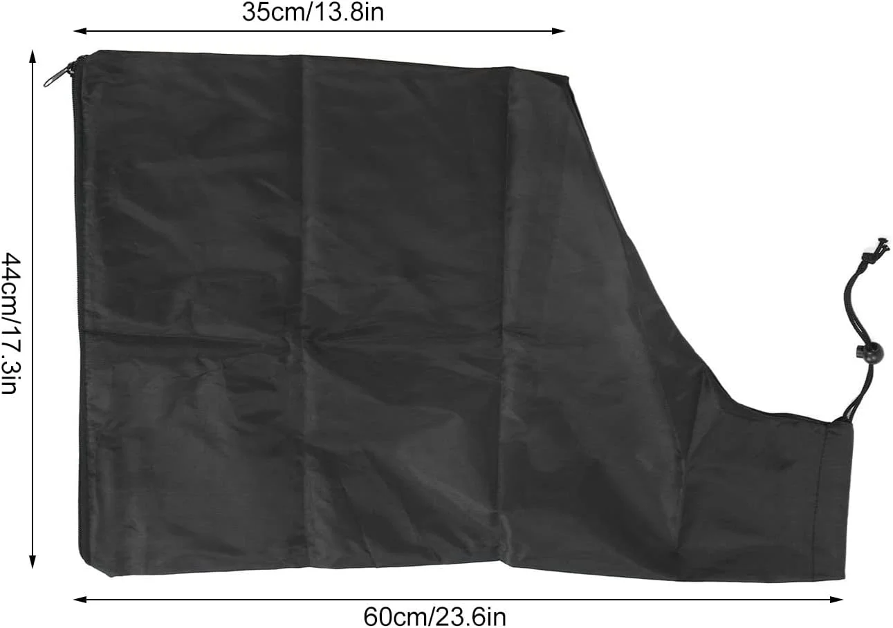 کیسه مکنده برگ DAUB، پارچه آکسفورد 420D، کیسه تخلیه زیپی پایین مکنده برگ، کیسه جایگزین مکنده برگ برای جاروبرقی و دمنده های برگ