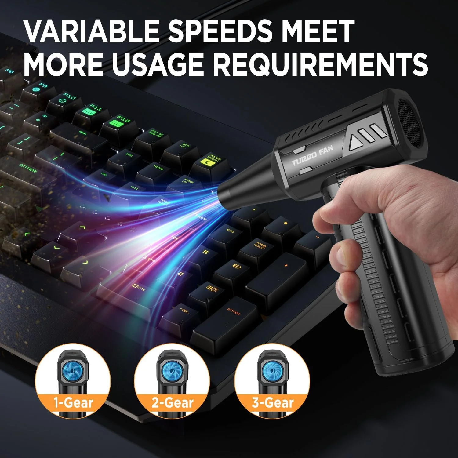 گردگیر هوای فشرده، گردگیر هوای برقی بی سیم فوق العاده قدرتمند 300000 دور در دقیقه، دمنده موتور براشلس قابل شارژ 10000 میلی آمپر ساعت، دمنده گردگیر فن توربو 3 سرعته قابل تنظیم برای کامپیوتر، خودرو، فضای باز و خانه گردگیر هوای فشرده، گردگیر هوای برقی بی سیم فوق العاده قدرتمند 300000 دور در دقیقه، دمنده موتور براشلس قابل شارژ 10000 میلی آمپر ساعت، دمنده گردگیر فن توربو 3 سرعته قابل تنظیم برای کامپیوتر، خودرو، فضای باز و خانه