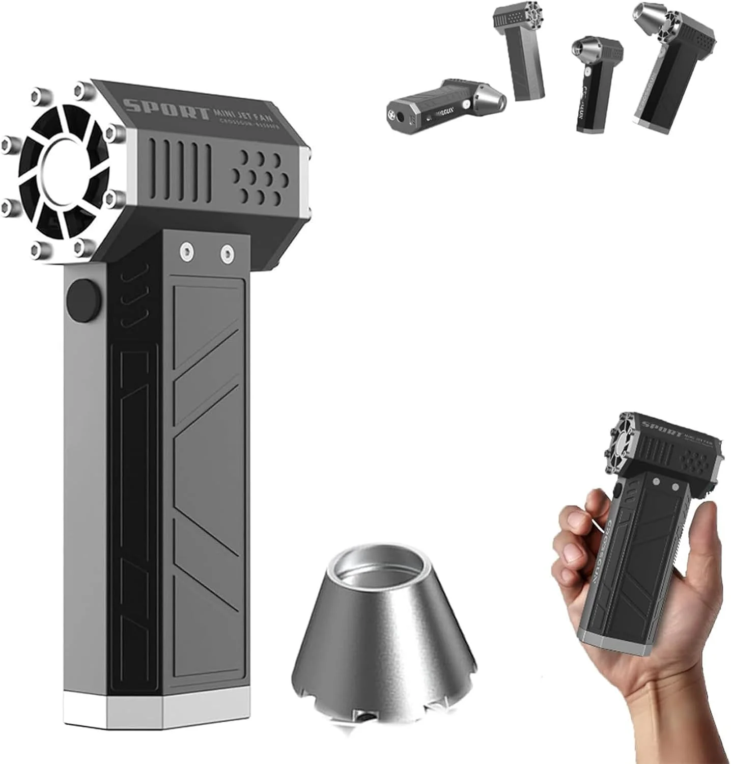 فن جت مینی JJoias، فن دستی قدرتمند قابل حمل 150000 دور در دقیقه، دمنده هوای کوچک برای خودرو، دمنده موی کوچک توربو قابل حمل بی سیم، جاروبرقی کوچک بی سیم