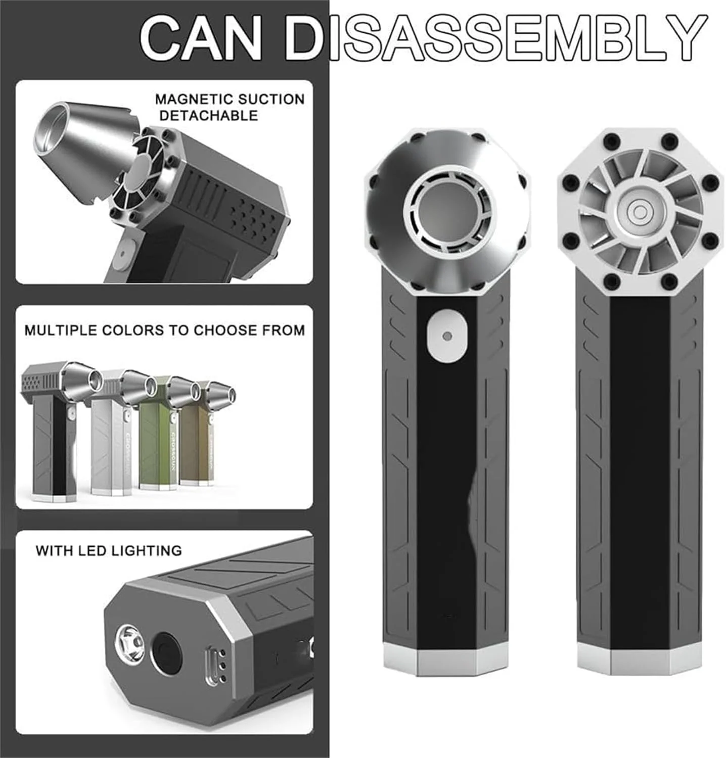 فن جت مینی JJoias، فن دستی قدرتمند قابل حمل 150000 دور در دقیقه، دمنده هوای کوچک برای خودرو، دمنده موی کوچک توربو قابل حمل بی سیم، جاروبرقی کوچک بی سیم