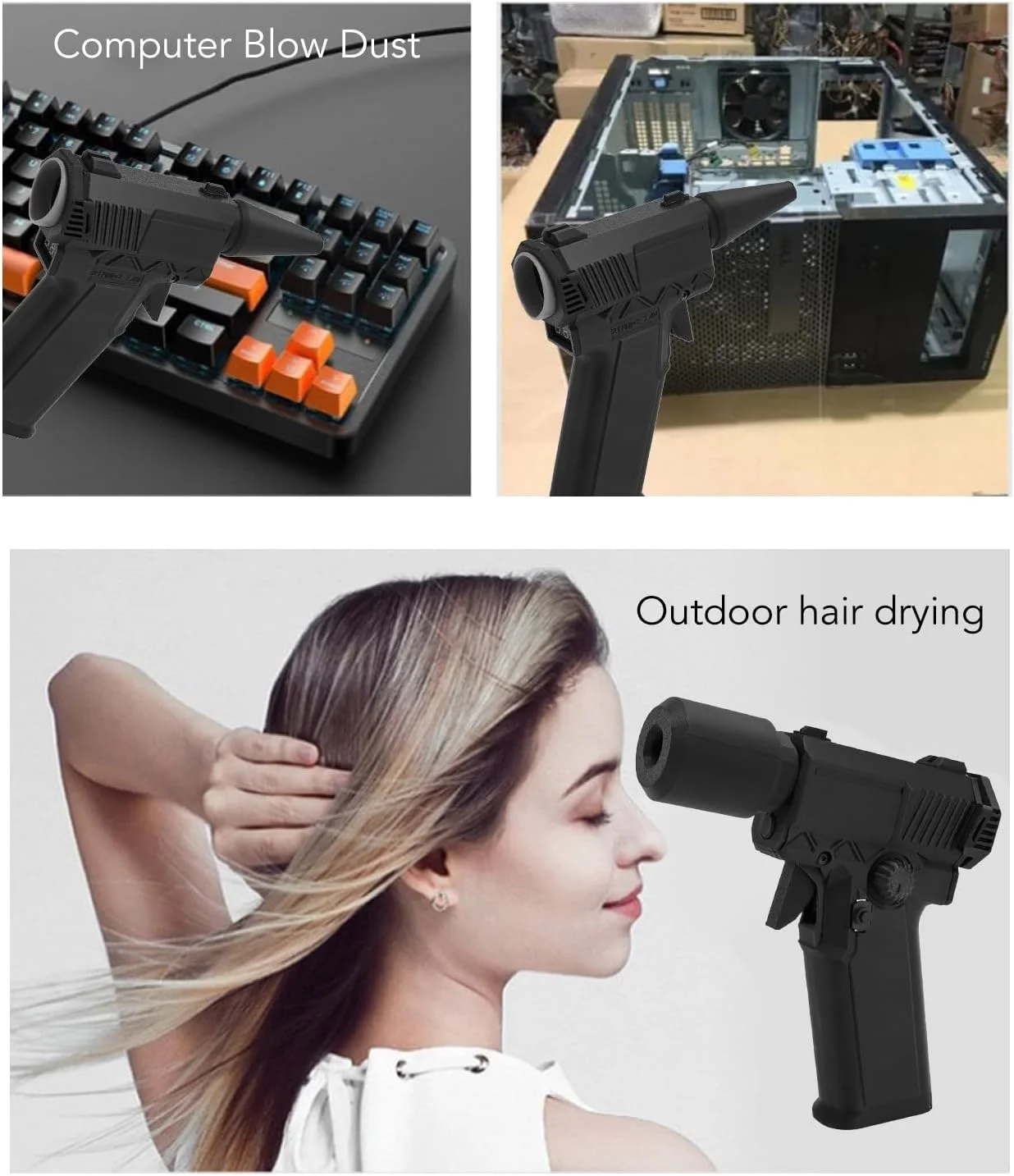 دمنده هوای برقی BusoTh، گردگیر هوای فشرده، جاروبرقی بی سیم، چند منظوره، کارآمد، 200000 دور در دقیقه، سرعت بالا، مقاومت در برابر دما، برای صفحه کلید کامپیوتر خودرو