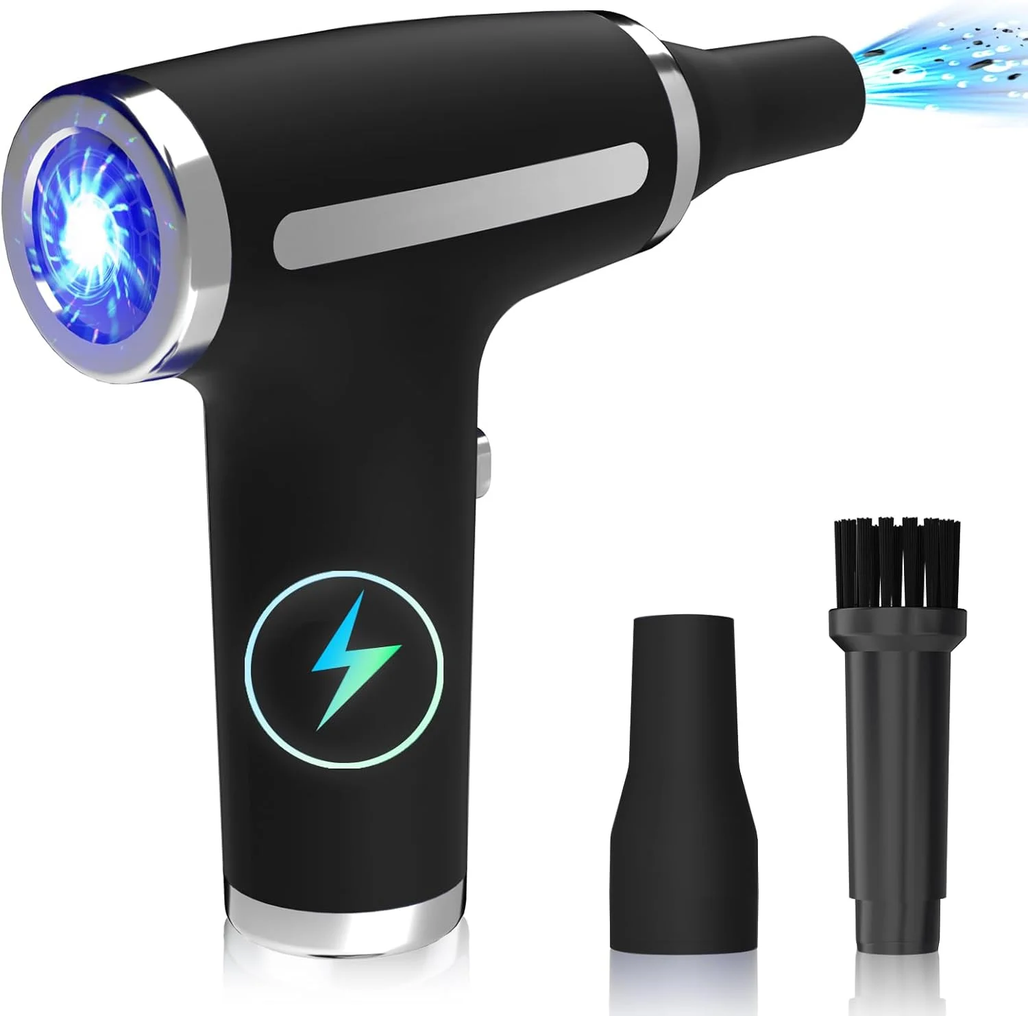 گردگیر هوای فشرده، گردگیر هوای الکتریکی 4 سرعته، دمنده هوای قابل حمل، جاروبرقی، گردگیر هوای قابل شارژ برای تمیز کردن گرد و غبار کامپیوتر، صفحه کلید، شارژ سریع