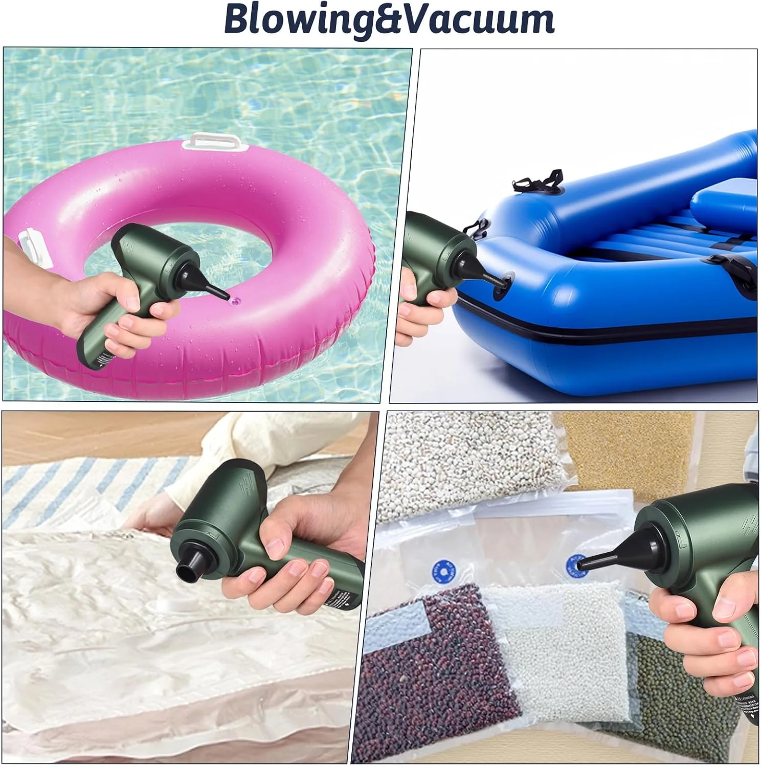 جاروبرقی دستی بی سیم Eacam با مکش قدرتمند 19000Pa و قابلیت دمندگی 3 در 1، گرد و غبارگیر، دمنده هوا و پمپ دستی، جاروبرقی 120 وات پرقدرت، تمیز کننده بدون برس مرطوب و خشک، قابل شارژ برای دفتر و خودرو