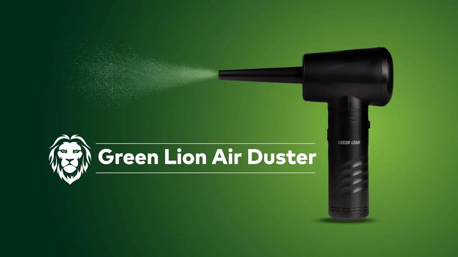 گردگیر هوای قابل حمل گرین لاین، جاروبرقی بی سیم 70 وات، 3 عدد باتری 2000 میلی آمپر ساعتی، 30 دقیقه زمان کارکرد، 4 عدد نازل جاروبرقی/دمنده همراه، تمیز کننده ایده آل برای کامپیوتر، کیبورد، خانه، پاسیو و ماشین - مشکی