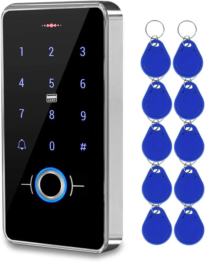 صفحه کلید کنترل دسترسی RFID ضد آب Diginex HFeng IP68، کنترلر دسترسی بیومتریک اثر انگشت، کارت خوان WG26/34 + 10 عدد جاسوئیچی 13.56 مگاهرتز برای خانه/دفتر صفحه کلید کنترل دسترسی RFID ضد آب Diginex HFeng IP68، کنترلر دسترسی بیومتریک اثر انگشت، کارت خوان WG26/34 + 10 عدد جاسوئیچی 13.56 مگاهرتز برای خانه/دفتر