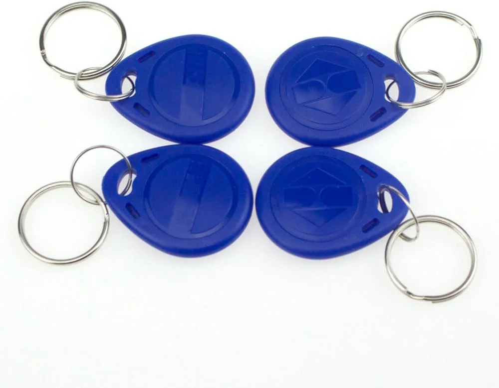 جاسوئیچی RFID NFC قابل نوشتن Diginex HFeng 125KHz T5577 / EM4305، تگ های توکن، کارت جاکلیدی کنترل دسترسی ID مجاورتی برای سیستم ورود امنیتی، آبی (10 عدد)