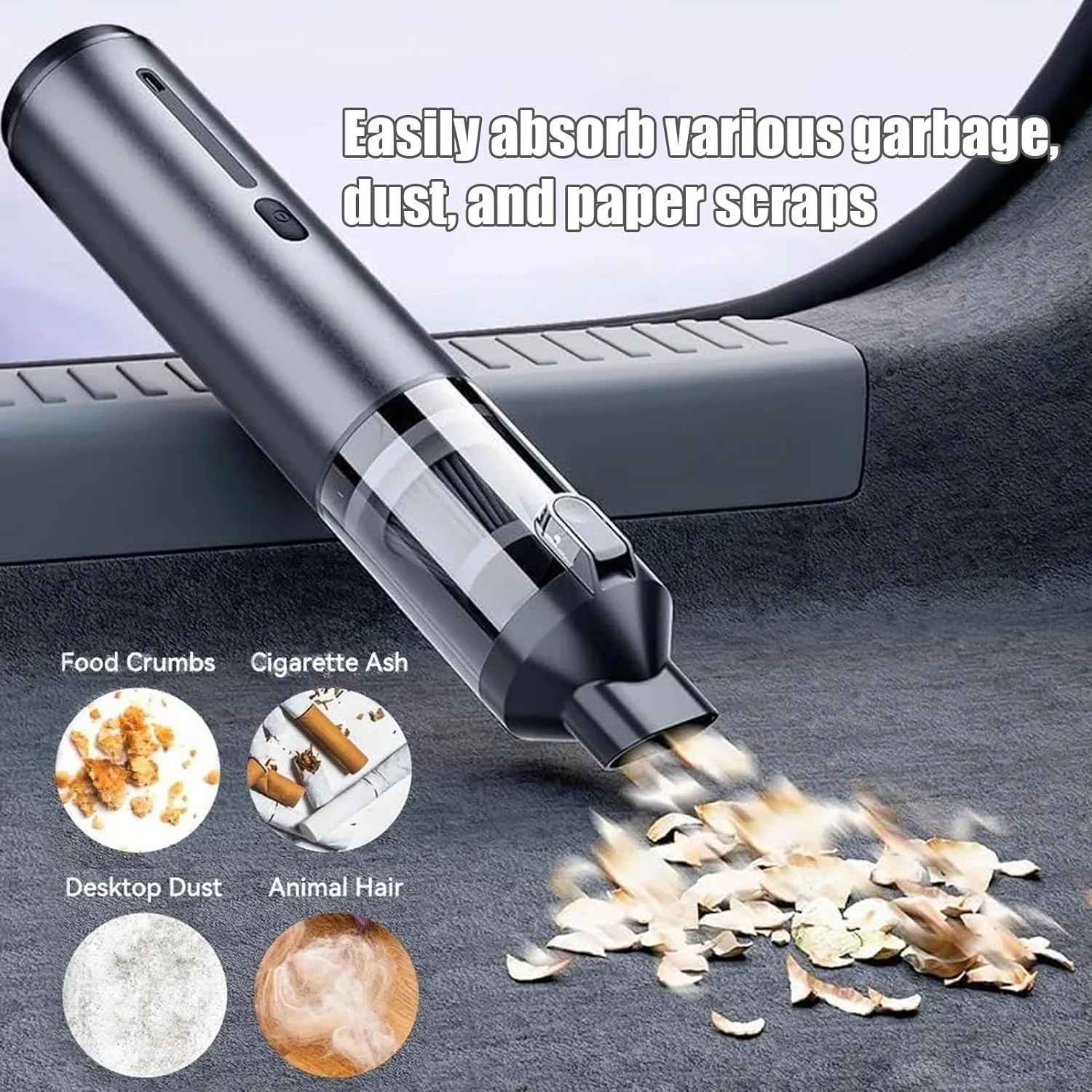 AirTrek Pro – جاروبرقی و دمنده فشرده، جاروبرقی شارژی خودرو با توان دوگانه پیشرفته، مکش و دمش چند منظوره، کیت چند نازله برای تمیز کردن خودرو و خانه (B)