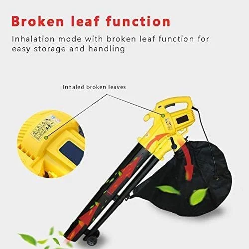 دمنده با دمنده برگ و مکنده LineLeaf، دمنده برگ 3 در 1، جاروبرقی باغی 3000 وات و دمنده برگ با کیسه جمع آوری 45 لیتری، کابل 0.35 متری