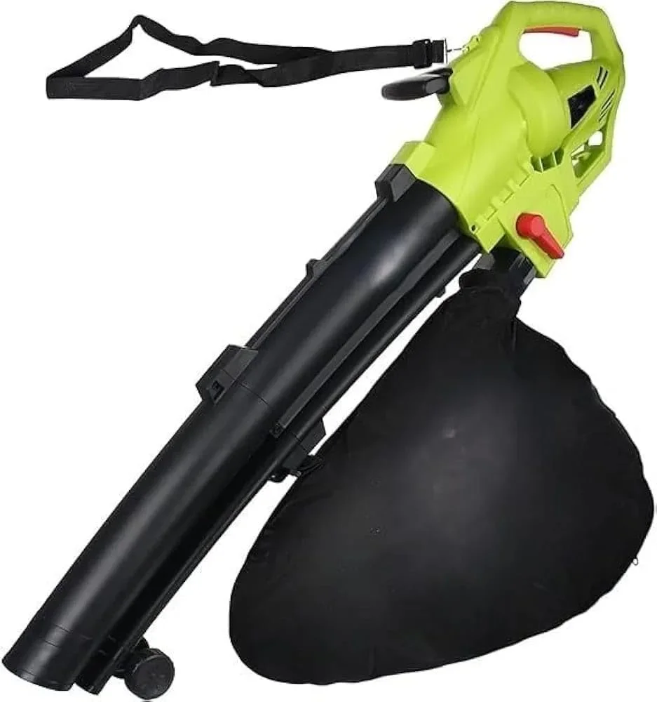 دستگاه دمنده برگ 3000 وات جنریک 3 در 1، جاروبرقی برگ های باغ، پشتیبانی از خرد کردن برگ ها و دارای کیسه جمع آوری بزرگ (سبز)