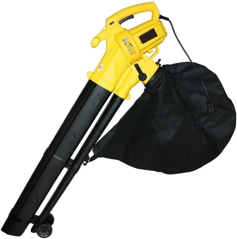 دمنده جدید با قابلیت دمیدن/دمنده برگ و جاروبرقی / دمنده برگ 3 در 1، جاروبرقی باغی 3000 وات و دمنده برگ با کیسه جمع آوری 40 لیتری، نسبت خرد کردن 10:1. (کابل 15 متری)