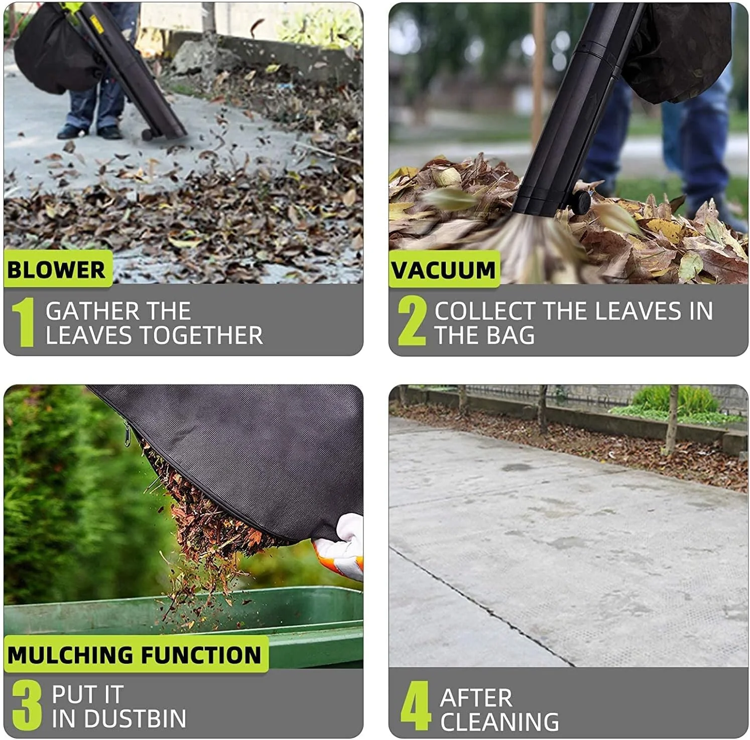 دمنده و مکنده برگ، 3000 وات 3 در 1 برقی باغی دمنده/مکنده برگ خردکن با چرخ، کیسه جمع آوری بزرگ 35 لیتری بند حمل، طراحی سبک وزن قابل حمل - نسبت خرد کردن 10:1، کابل 10 متری دمنده و مکنده برگ، 3000 وات 3 در 1 برقی باغی دمنده/مکنده برگ خردکن با چرخ، کیسه جمع آوری بزرگ 35 لیتری بند حمل، طراحی سبک وزن قابل حمل - نسبت خرد کردن 10:1، کابل 10 متری