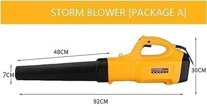 دمنده برگی برقی قدرتمند 3500 واتی با کابل 0.35 متری، جاروبرقی باغی، کنترل 6 سرعته، برای تمیز کردن برف، آوار، گرد و غبار، برگ های ریخته