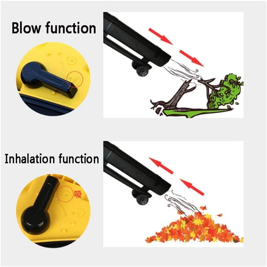 دمنده جدید با قابلیت دمیدن/دمنده برگ و جاروبرقی / دمنده برگ 3 در 1، جاروبرقی باغی 3000 وات و دمنده برگ با کیسه جمع آوری 40 لیتری، نسبت خرد کردن 10:1. (کابل 15 متری)