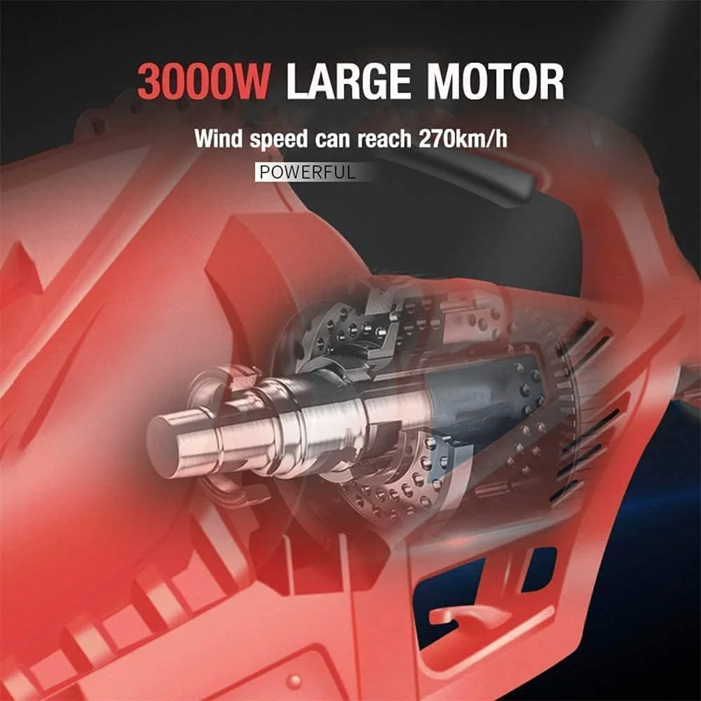 HYLAN دمنده و مکنده برگ برقی 3000 وات با سیم، سیم 6 متری دمنده برگ قدرتمند خردکن باغی چند منظوره دستی HYLAN دمنده و مکنده برگ برقی 3000 وات با سیم، سیم 6 متری دمنده برگ قدرتمند خردکن باغی چند منظوره دستی