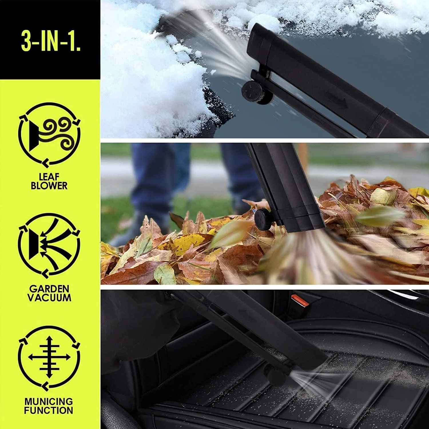 دمنده و مکنده برگ، 3000 وات 3 در 1 برقی باغی دمنده/مکنده برگ خردکن با چرخ، کیسه جمع آوری بزرگ 35 لیتری بند حمل، طراحی سبک وزن قابل حمل - نسبت خرد کردن 10:1، کابل 10 متری دمنده و مکنده برگ، 3000 وات 3 در 1 برقی باغی دمنده/مکنده برگ خردکن با چرخ، کیسه جمع آوری بزرگ 35 لیتری بند حمل، طراحی سبک وزن قابل حمل - نسبت خرد کردن 10:1، کابل 10 متری