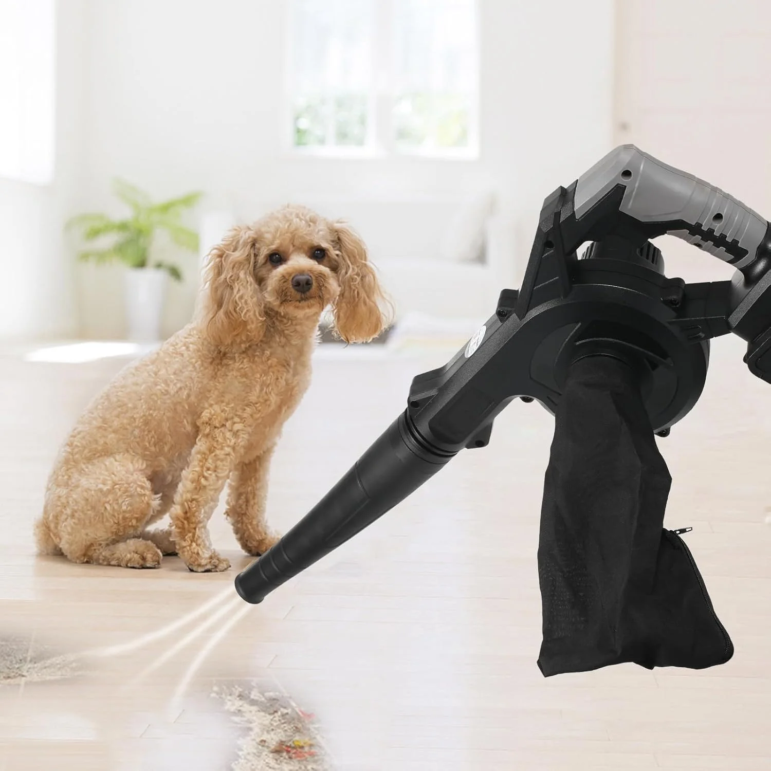 دمنده برگ بی سیم، دمنده برگ سبک وزن 21 ولتی با باتری برای پاسیو، حیاط، پیاده رو، دمنده برگ کوچک، دمنده و جاروبرقی 2 در 1 با سوئیچ کنترل سرعت بی نهایت