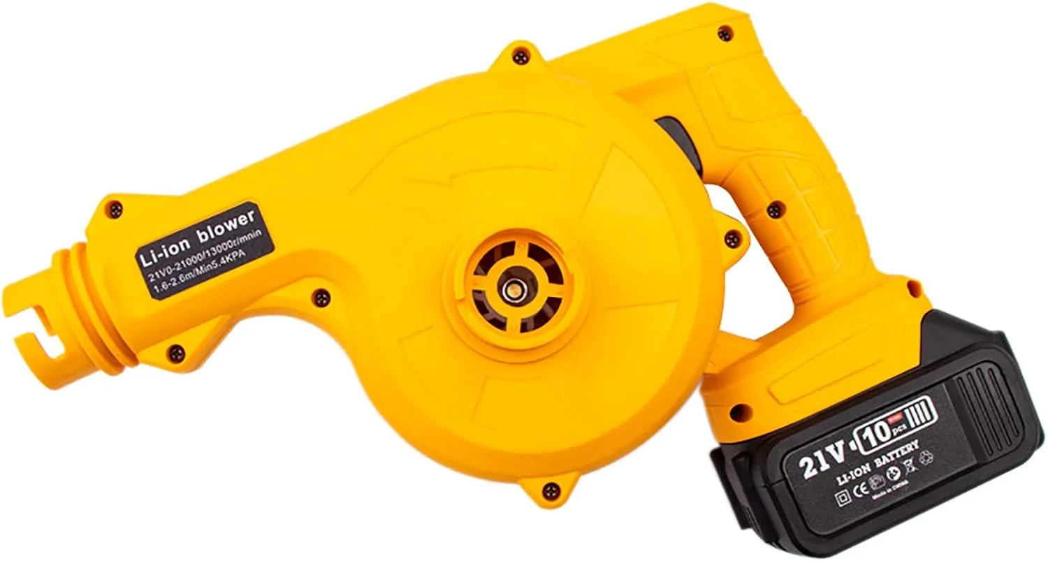 دمنده برگ بی سیم، دمنده برگ دستی کوچک و قدرتمند 21 ولت و جاروبرقی با باتری لیتیومی قابل شارژ و شارژر برای مراقبت از چمن، تمیز کردن برگ ها و حذف گرد و غبار