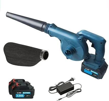 دمنده برگ بی سیم با 2 باتری و شارژر، دمنده و مکنده برقی 2 در 1