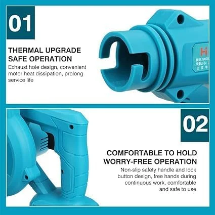 دمنده برگ بی سیم با 2 باتری و شارژر، دمنده و مکنده برقی 2 در 1 دمنده برگ بی سیم با 2 باتری و شارژر، دمنده و مکنده برقی 2 در 1