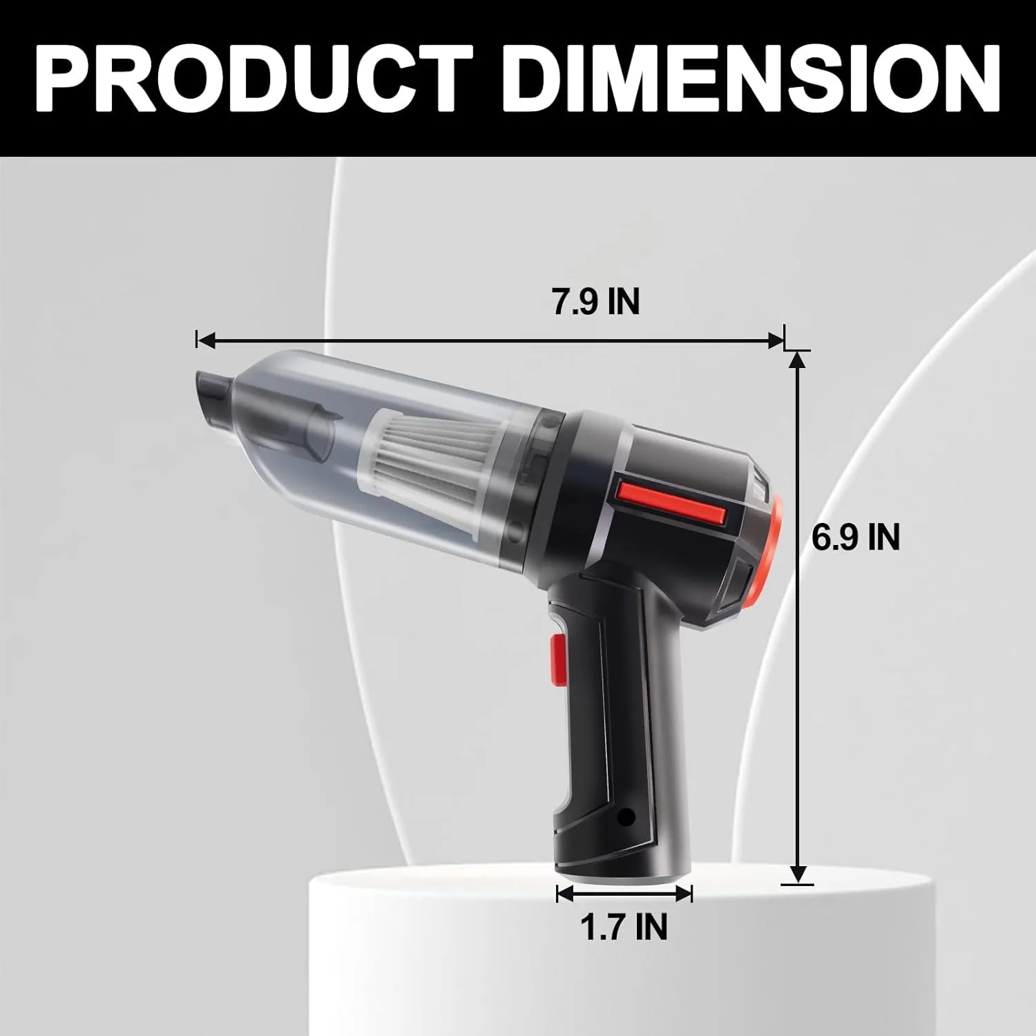 دَمنده هوای فشرده و مینی جاروبرقی کیبورد 3 در 1 PeroBuno، اسپری هوای کنسروی نسل جدید، قوطی هوای برقی قابل حمل، کیت تمیز کننده کامپیوتر دمنده بی سیم، مشکی پایه
