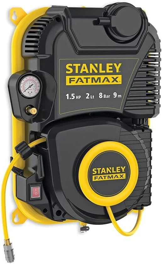 کمپرسور دیواری استنلی Fatmax WALLTECH PRO با مخزن 2 لیتری مشکی/زرد